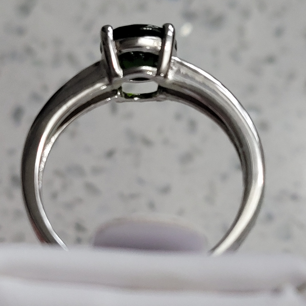 Nwot Chrome Diopside Solitaire Ring! Sterling Sil… - image 5